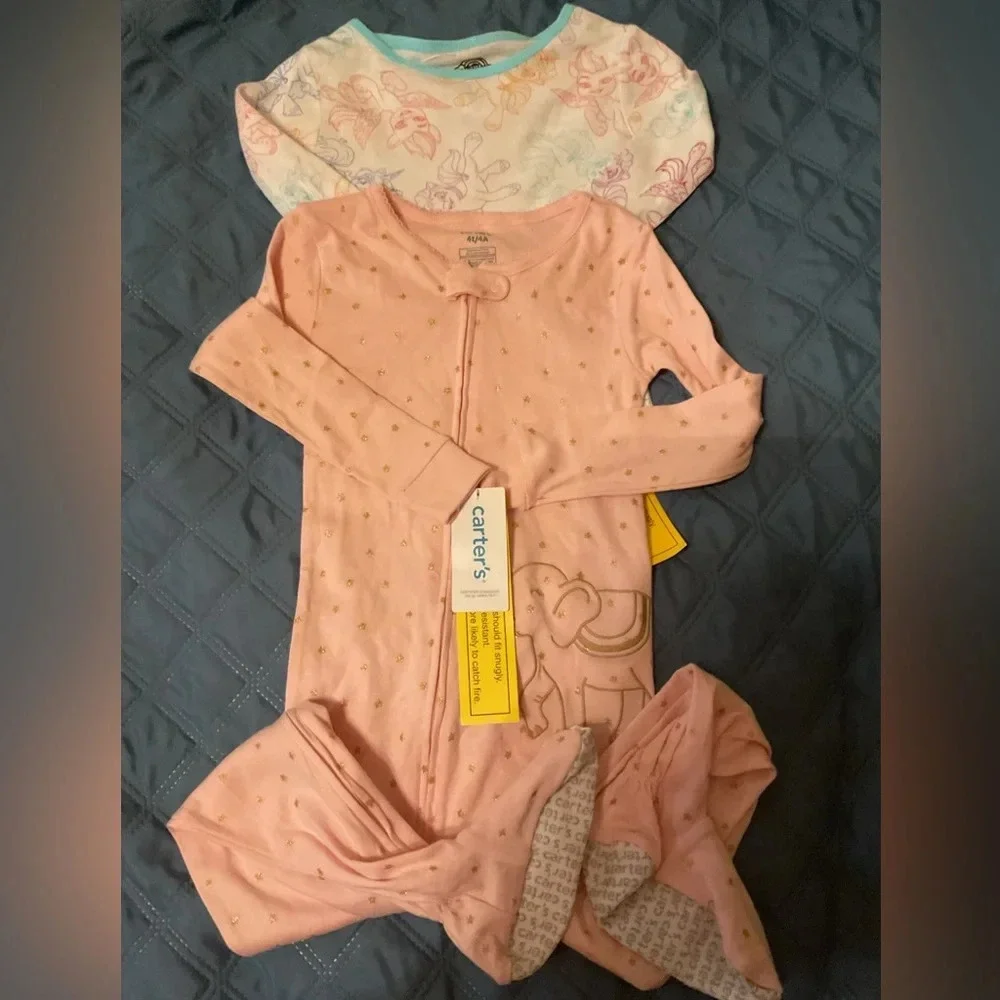 Carters | Toddler 1-Piece Elephant  100% Snug Fit Cotton Footie Pajamas Size 4T